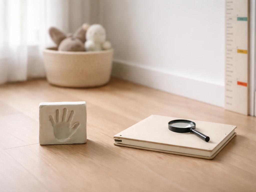 Minimal photo showing two sides: a worried child silhouette and calm research-like object, symbolizing no effect on grow