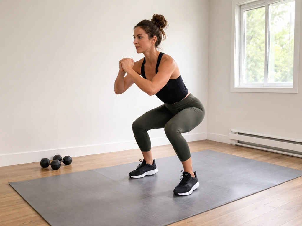 Adult jumping on a rubber mat, demonstrating safe high-impact load-bearing exercise for bone health.