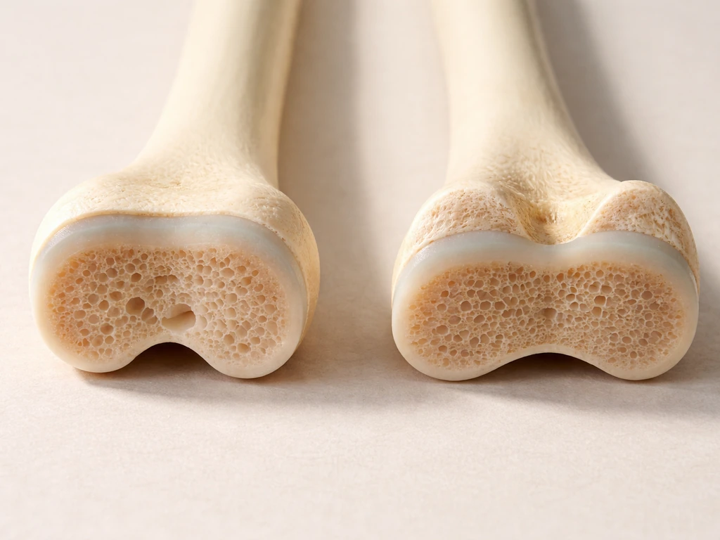 Simplified cross-sections of long leg bones showing thin growth plates at bone ends.