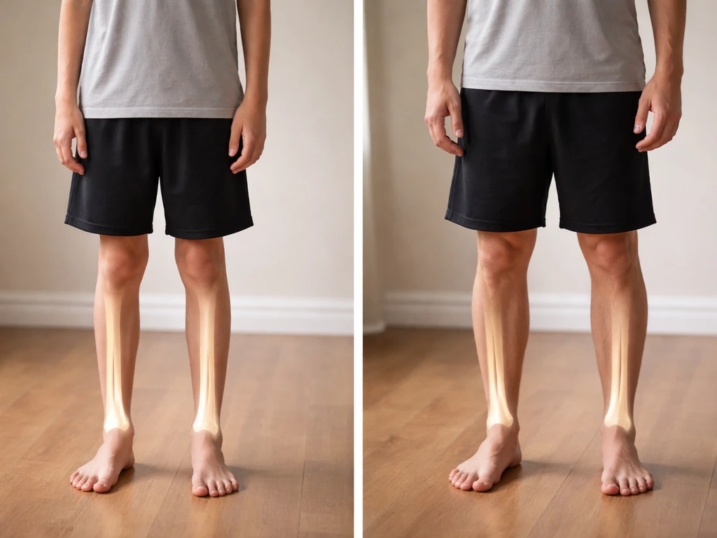 Split image showing a teen with open growth plates and an adult with closed growth plates in simple, realistic style